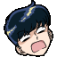 Funny Okuto Nakamura Surprised Expression Animated cursor on a light page