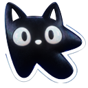 Studio Ghibli Jiji Black Cat cursor on a light page