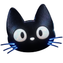 Studio Ghibli Jiji Black Cat pointer on a light page