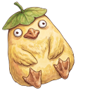 Kawaii Otori-sama with Leaf and Frog cursor on a light page