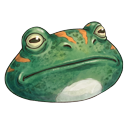 Kawaii Otori-sama with Leaf and Frog pointer on a light page