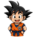 Kid Goku with Classic Mouse Arrow pointer on a light page
