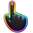 Cool RGB Edge Glowing Animated pointer on a light page
