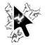 Chic Silver Plasma Spark Animated Style cursor on a light page