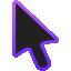 Neon Nebula Galaxy Animated Cursor cursor on a light page