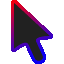 Red to Blue Gradient Border cursor on a light page