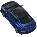 JDM Style Blue Mitsubishi Lancer Evolution X cursor on a light page