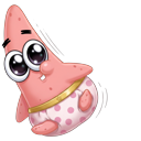 Cute Baby SpongeBob and Patrick Star Cartoon cursor on a light page