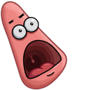 Funny Shocked SpongeBob and Patrick Meme cursor on a light page