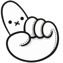 Aesthetic Miffy Face Mouse Arrow and Pointer pointer on a light page