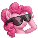 My Little Pony Pink Arrow and Cool Pinkie Pie pointer on a light page
