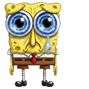 Sad SpongeBob Crying Teary Eyed Meme pointer on a light page