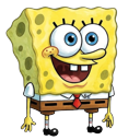 SpongeBob SquarePants Happy Bored Duo pointer on a light page