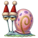 Festive Christmas SpongeBob and Gary the Snail pointer on a light page