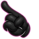 Iconic Mickey Mouse Hand Sign cursor on a light page