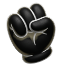 Hypebeast Mickey Mouse Black Fist Bump pointer on a light page