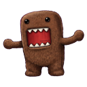 Domo Kun NHK Mascot Skateboard pointer on a light page