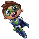 Super Why Comic Book Adventures Superhero cursor on a light page
