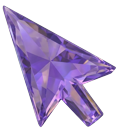 Cute 3D Jax Purple Rabbit Glitch cursor on a light page