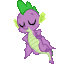 My Little Pony Spike Dragon Animated cursor on a light page