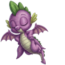 My Little Pony Spike Dragon Animated pointer on a light page