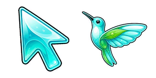 Frutiger Aero Glass Arrow & Colibri