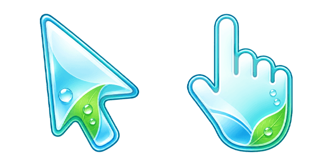 Frutiger Aero Glossy Transparent Arrow