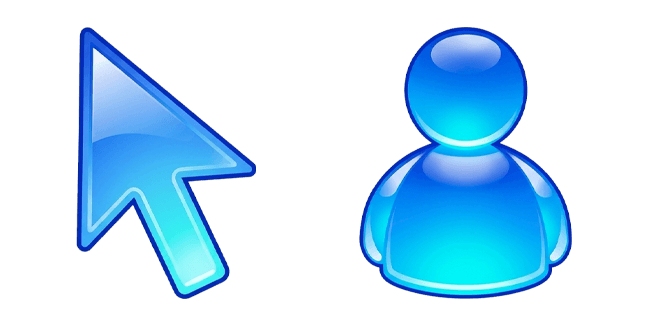 Frutiger Aero Blue Arrow & User Icon