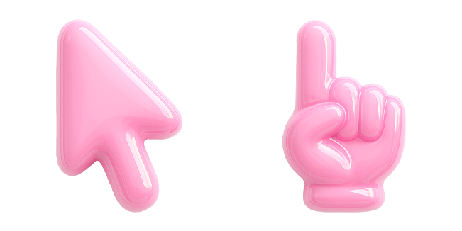 Bubble Gum Pink Arrow & Hand