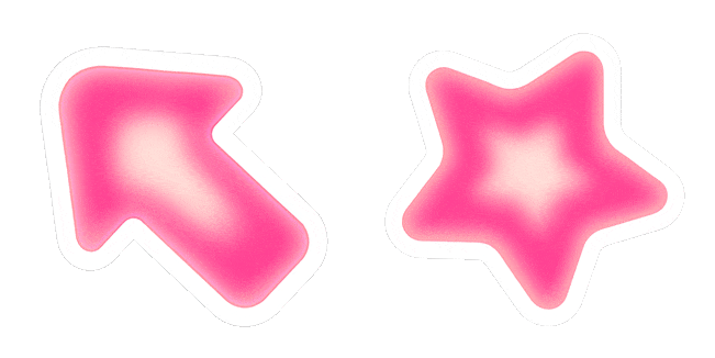 Aesthetic Pink Aura Arrow & Star Animated