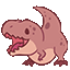 Funny Tiny T-Rex Hatchling Animated cursor on a light page