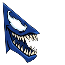 Custom Spider-Man Hand Sign and Venom Face cursor on a light page