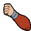 Invincible Thragg Fist and Animated Head Cursor cursor on a light page