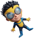 Invincible Cute Style Mark & Atom Eve cursor on a light page