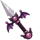 Kawaii Halloween Dragon Kuromi and Gothic Dagger cursor on a light page