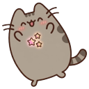 Pusheen Cat Animated Holding Arrow Mouse pointer on a light page