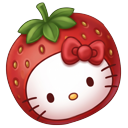Sanrio Hello Kitty Strawberry Fruit Arrow pointer on a light page
