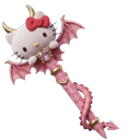 Kawaii Fantasy Hello Kitty Dragon Staff cursor on a light page