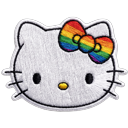 Hello Kitty Rainbow Bow Stitched cursor on a light page