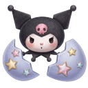 Easter Kuromi Bunny Ears Animated pointer on a light page