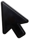Sanrio Aesthetic Dark Kuromi Arrow cursor on a light page