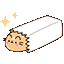 Pusheen Baguette Bread Loaf cursor on a light page