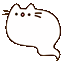 Pusheen Halloween Boosheen Animated cursor on a light page