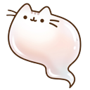 Pusheen Halloween Boosheen Animated pointer on a light page