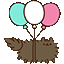 Pusheen Friends Fluffy Pip Balloon cursor on a light page