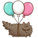 Pusheen Friends Fluffy Pip Balloon pointer on a light page