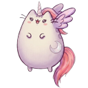 Pusheenicorn Crescent Moon Animated pointer on a light page
