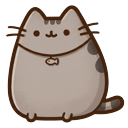 Lovely Pusheen Cat Delicious Pizza pointer on a light page