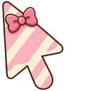 Sanrio My Melody Nami Pink Bow Arrow cursor on a light page