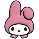 Sanrio My Melody Blue Outline pointer on a light page
